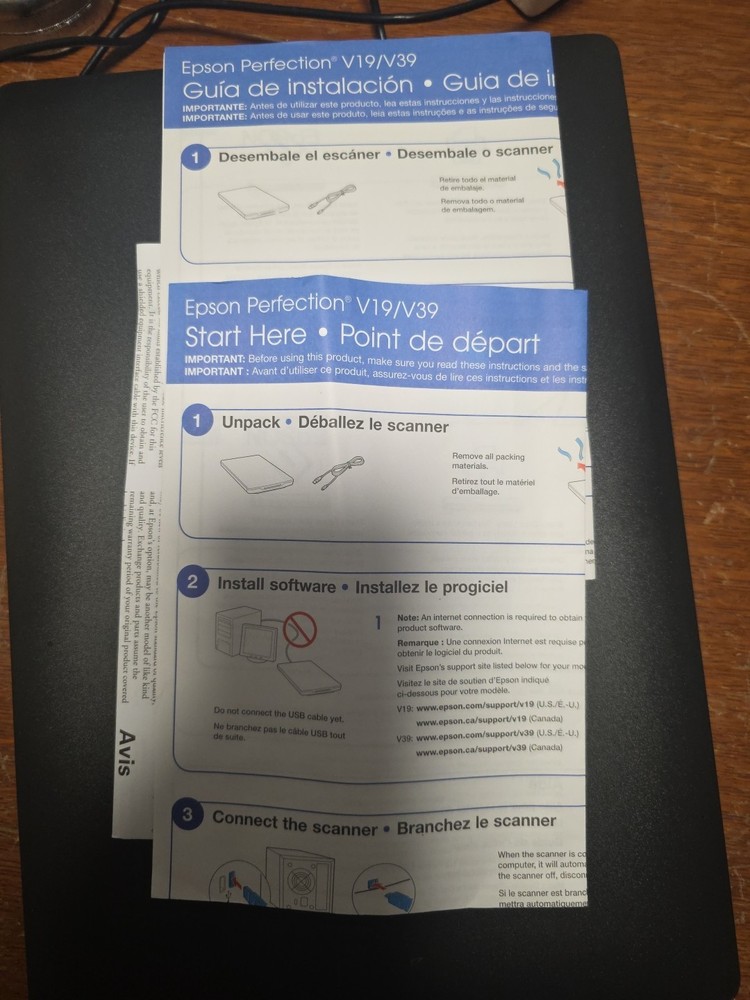 Epson Perfection V39 Flatbed Scanner