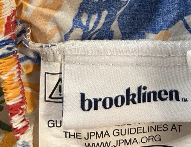 Brooklinen Crib Fitted Sheet Multi JUNGLE Pattern Cotton EUC!