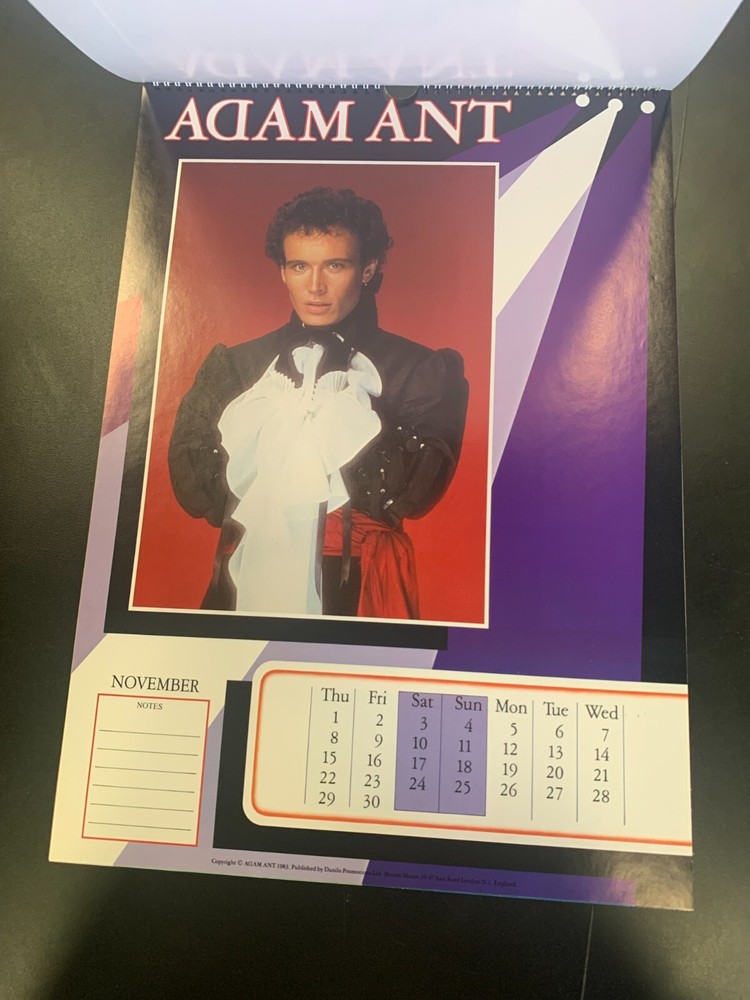 Adam Ant - Official 1984 calendar