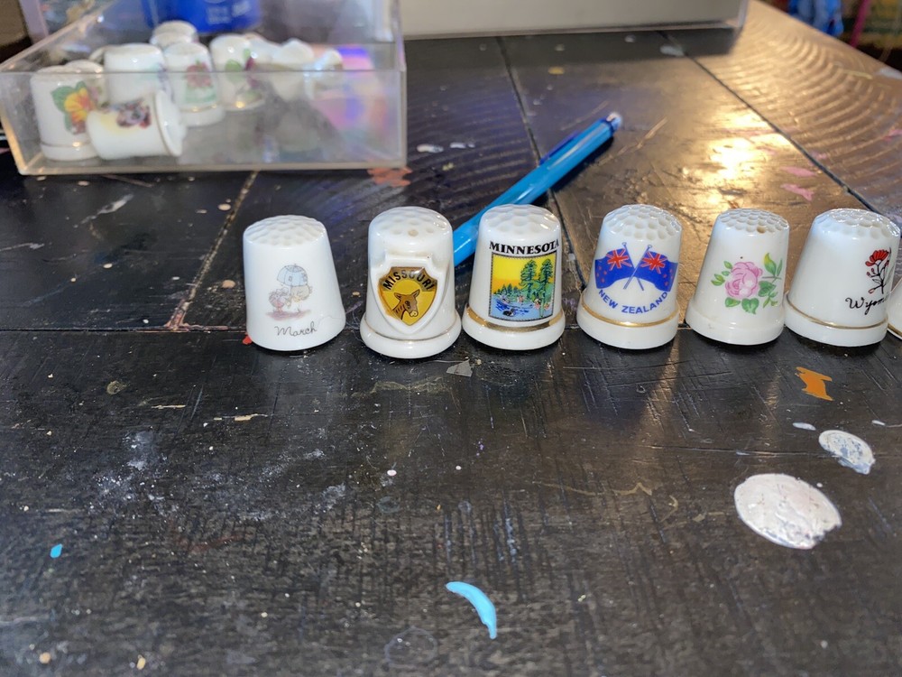 vintage thimble lot