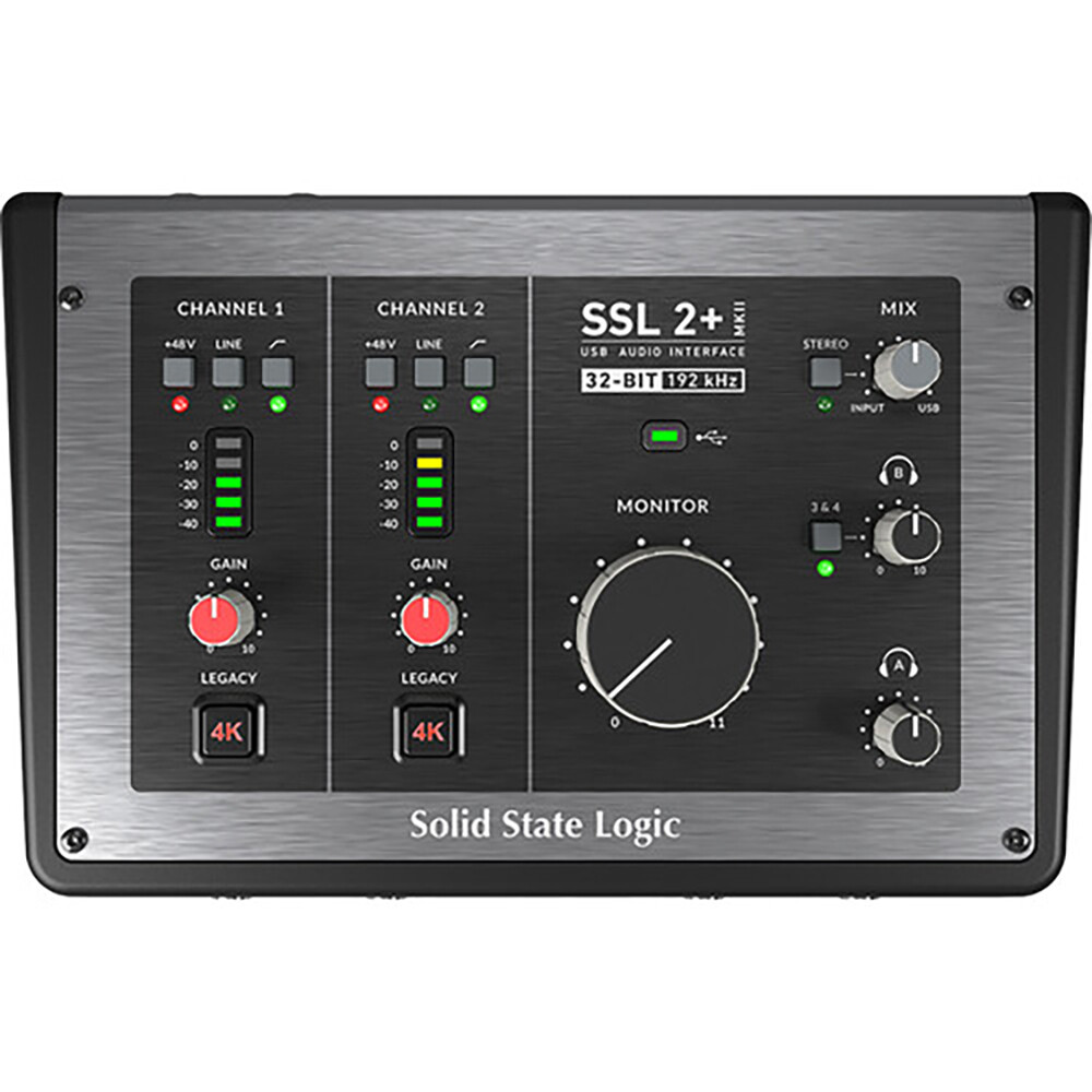 Solid State Logic SSL 2+ MKII - Audio Interface w/ Headphones, XLR & MIDI Cable