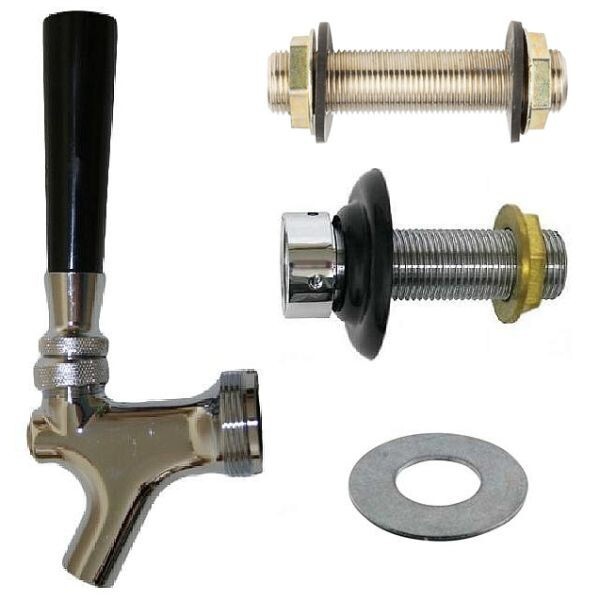 Jockey Box Coil Shank and Faucet Kit - 3/8" Coils - SS Faucet Upgrade