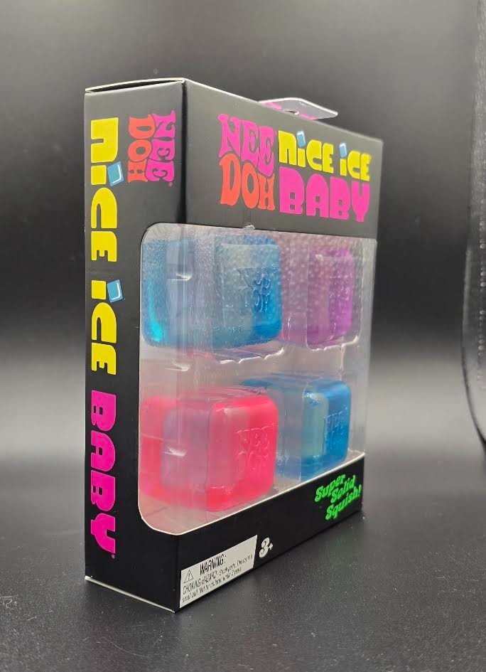 Schylling Nee Doh Nice Ice Baby Super Solid Squish 4-Pack