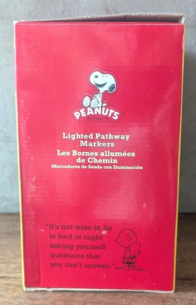 Peanuts Lighted Pathway Markers, 4 - 8" Characters, Stakes Included, Open Box