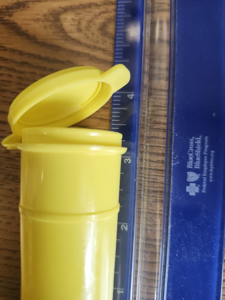 Plastic Vial With Attached Lid. 2 Oz. Seed Saver Storage
