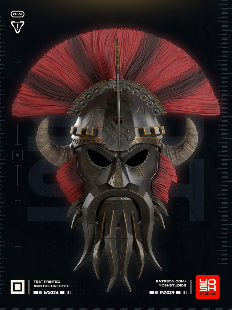 Fallout Legate Helmet 3D Printed GREY PLA+ UNFINISHED  24" head READ BELOW