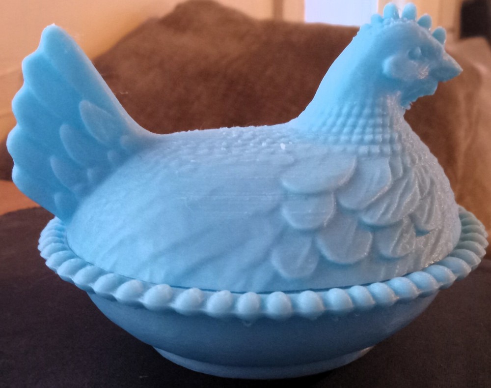 3-D Printed Small Lidded Hen / Chicken Dish - Multiple Colors!