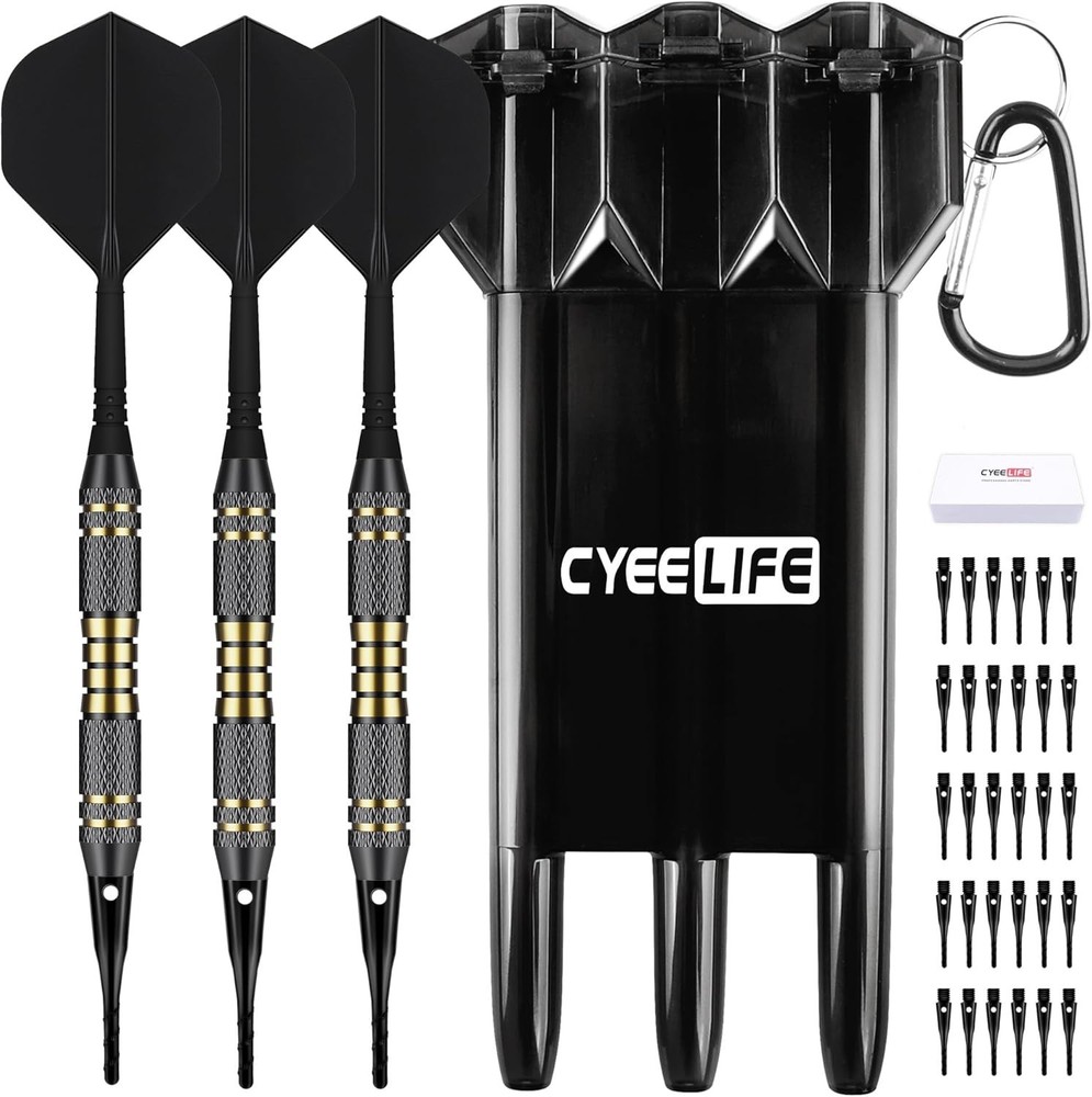 Darts Plastic Tip - Professional Soft Tip Darts Set 18 Grams with Carry case