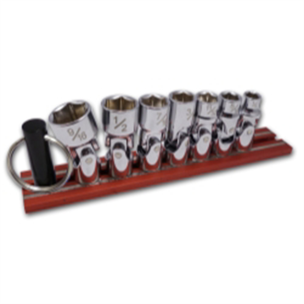 VIM Tools VIM Universal SAE Socket Set, 7 Piece 1/4 Inch Thru 9/16, On Red Magra