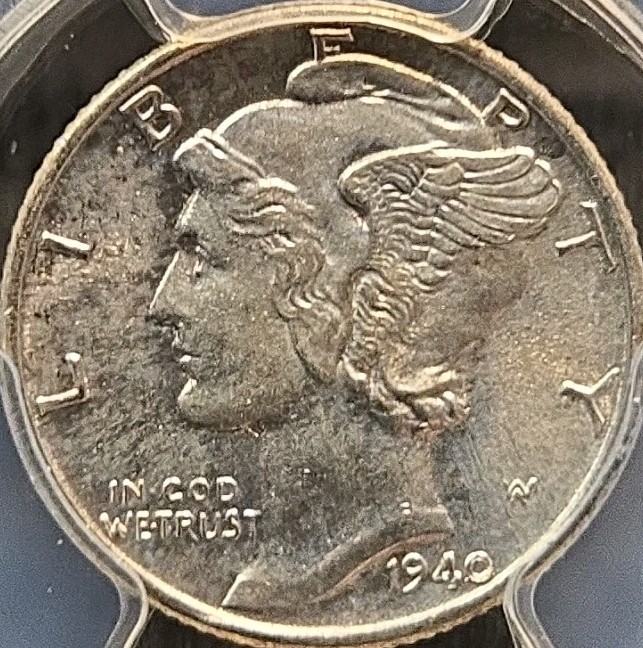 1940 Mercury Dime PCGS MS65 FB Silver