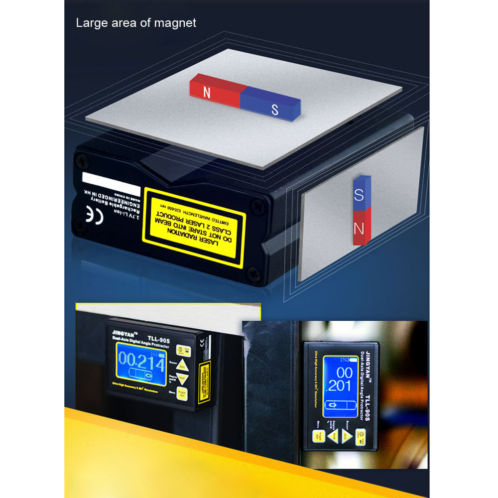 Professional Dual-axis Digital Laser LED Level Inclinometer Angle Meter