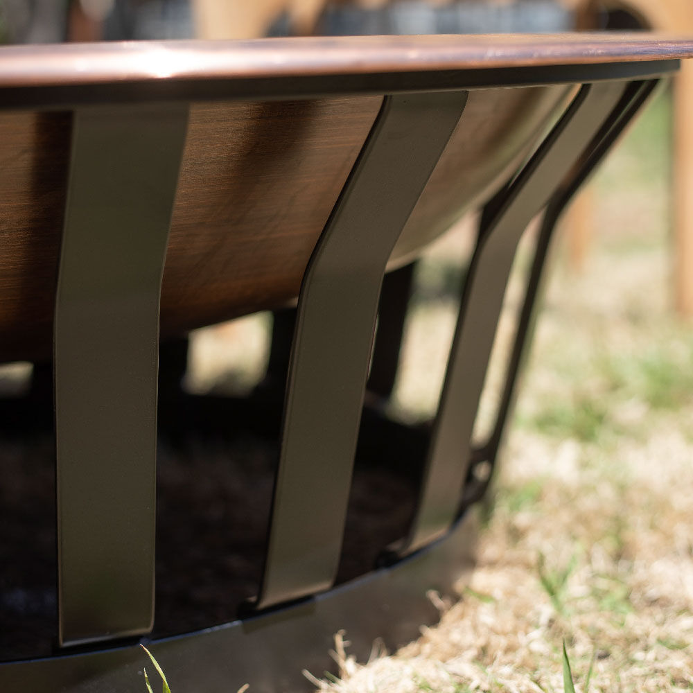 Ash & Ember 40" Copper Outdoor Fire Pit with Solid Steel Base