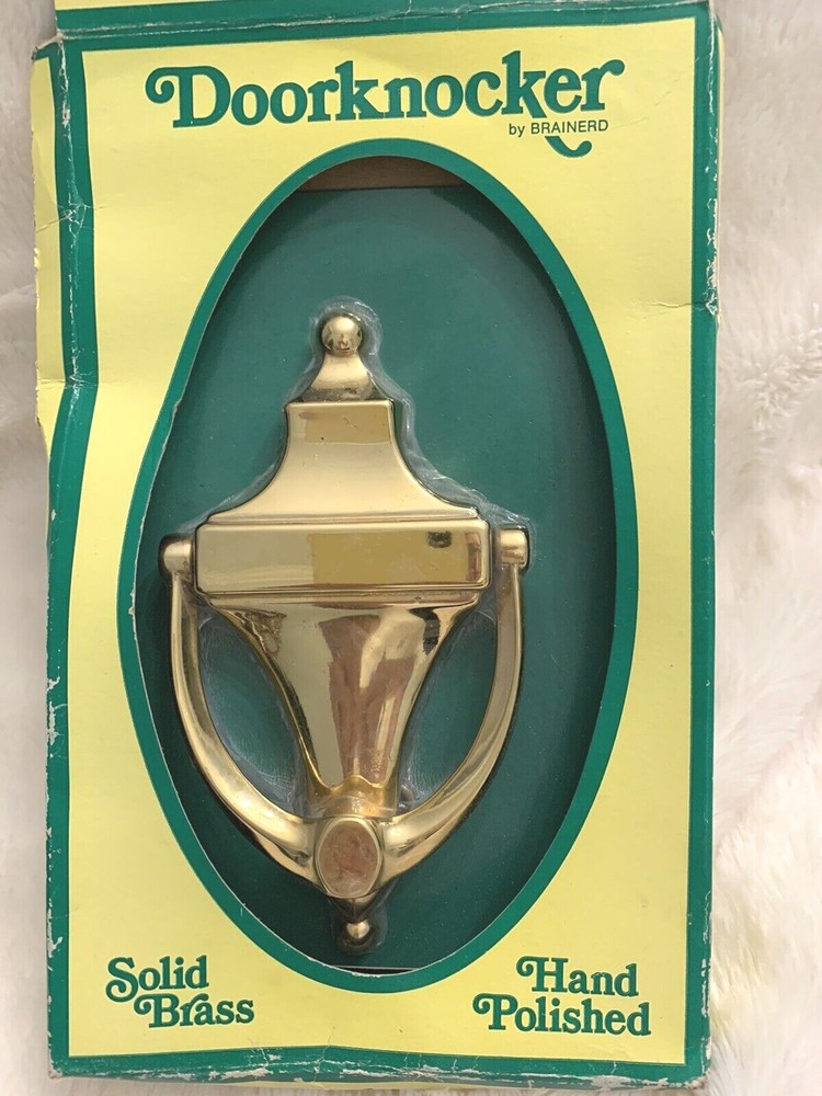 Vintage Solid Brass Door Knocker New Sealed