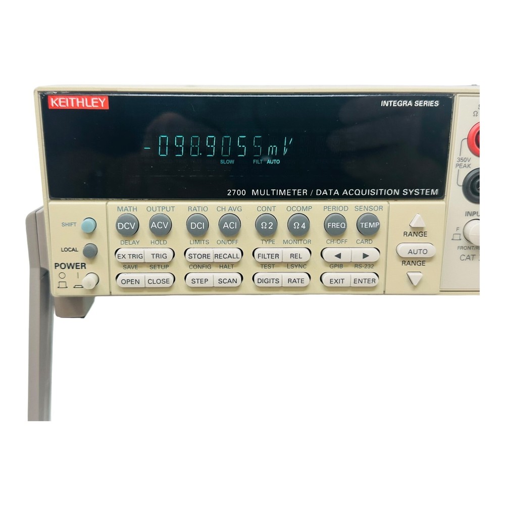 KEITHLEY 2700 MULTIMETER DATA ACQUISITION w/7702 40CH MUTIPLEX PLUG-IN DATA USED