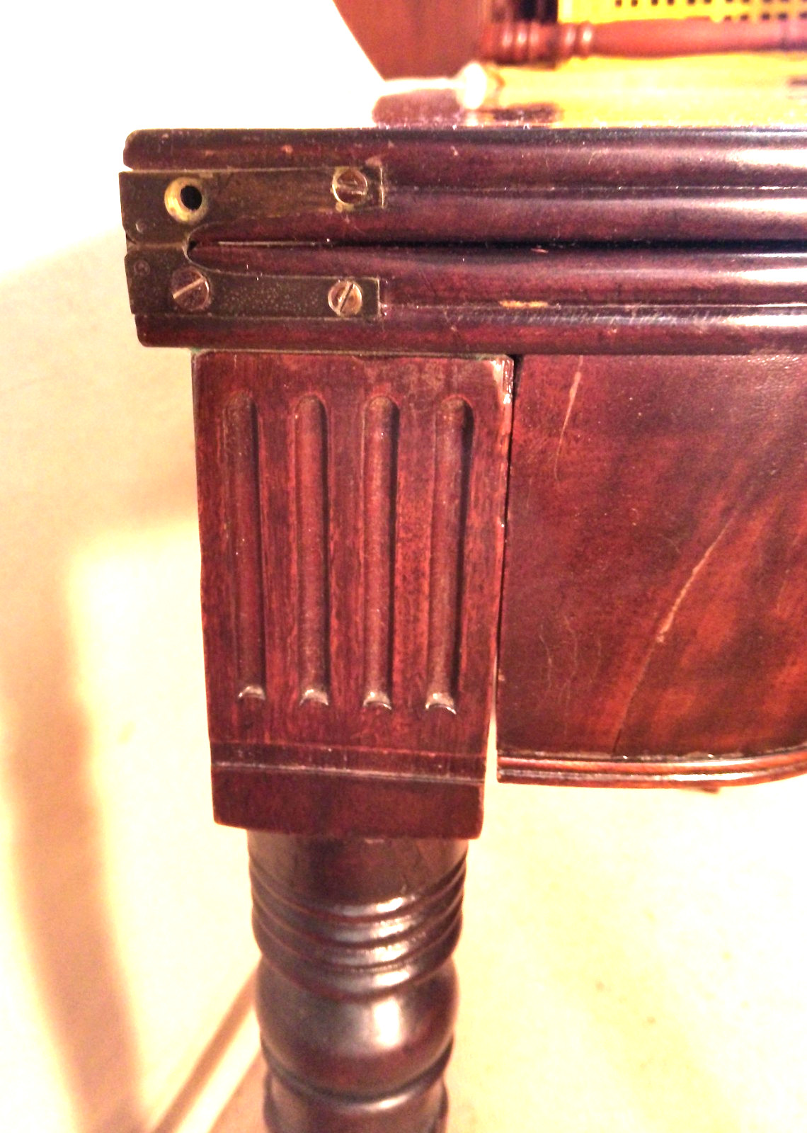 ANTIQUE 18th CENTURY MAHOGANY CARD TABLE ATTRIBUTED TO SAMUEL MCINTYRE~SALEM