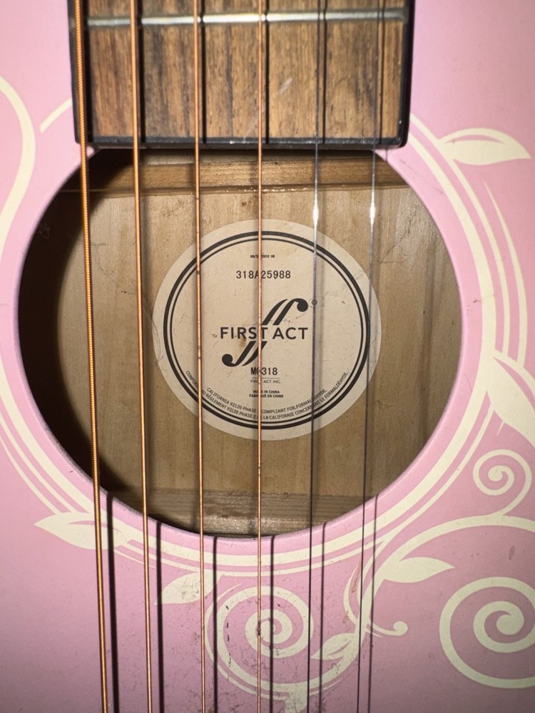 First Act Pink Acoustic Guitar