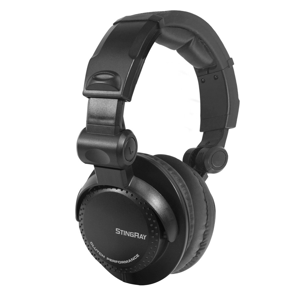 Professional Foldable Black DJ Studio Reference Headphones w Cushions 2 Pack