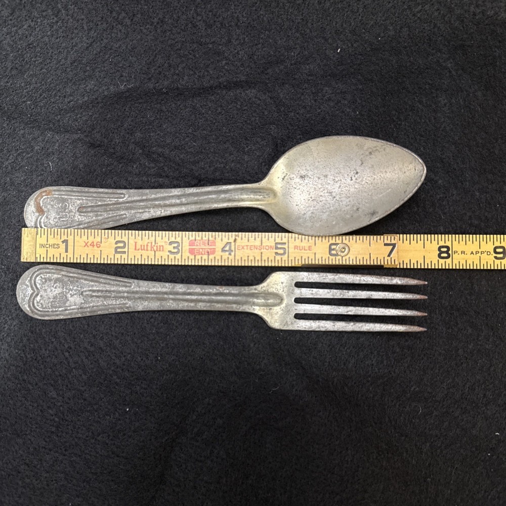 Vintage US Army M1918 Mess Kit with utensils. Used