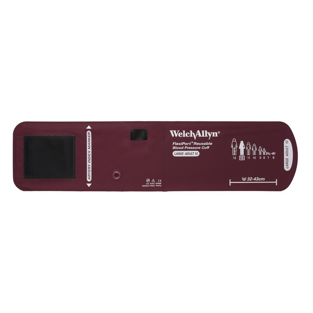 Welch Allyn REUSE-12 FlexiPort Blood Pressure Cuff, Size 12, Large Adult