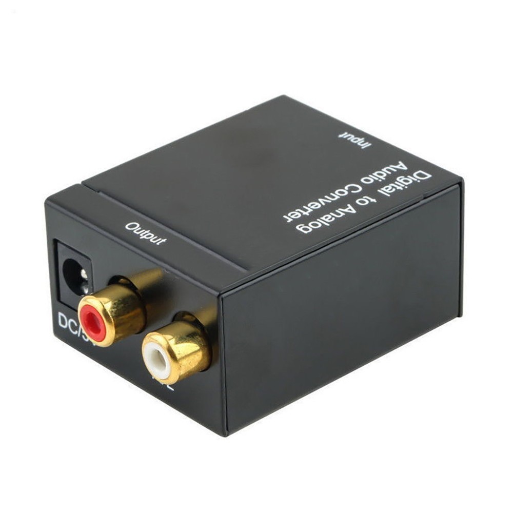 Digital Analog Audio Converter Adapter Amplifier Decoder Optical Fiber Coaxial
