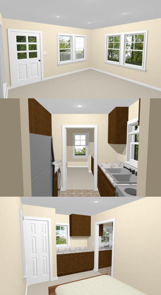 14x30 Tiny House -- 419 sq ft -- PDF FloorPlan -- Model 1A