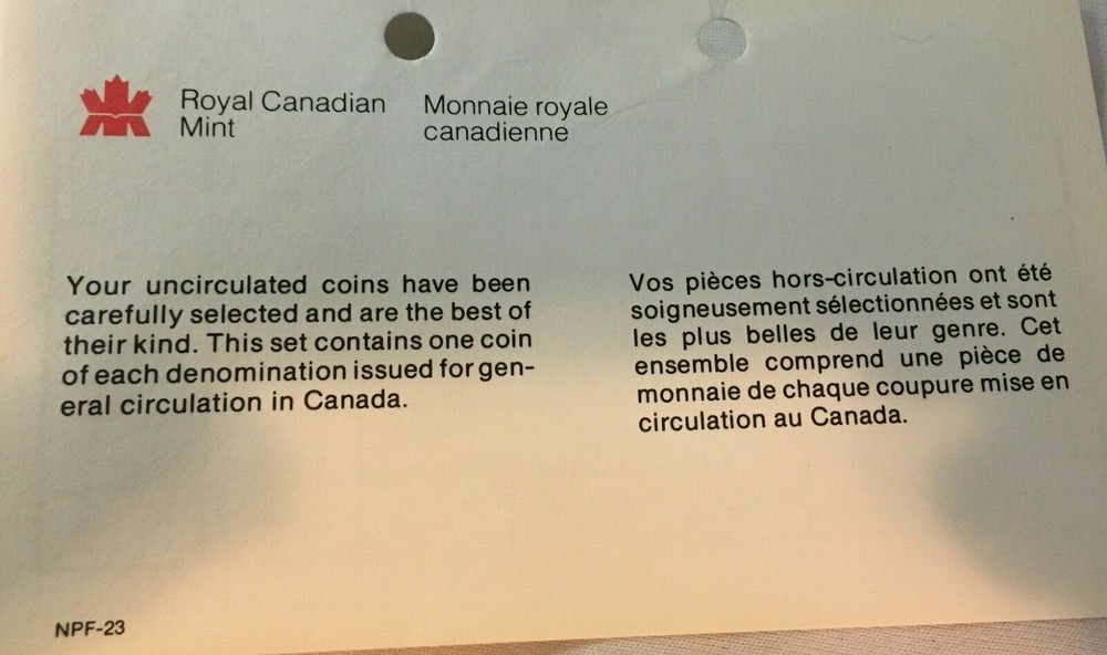 1981 CANADIAN MINT UNCIRCULATED COIN SET