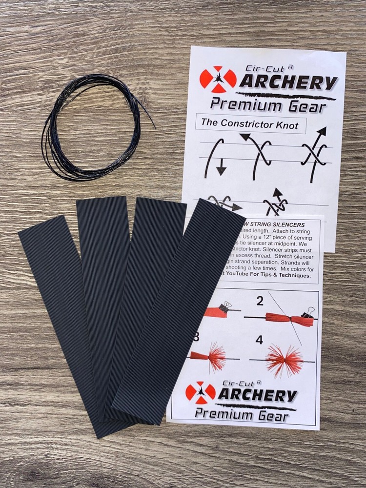 Bow String 4 SILENCERS + 60" TYING THREAD Archery Bow String CAT WHISKERS F/SH