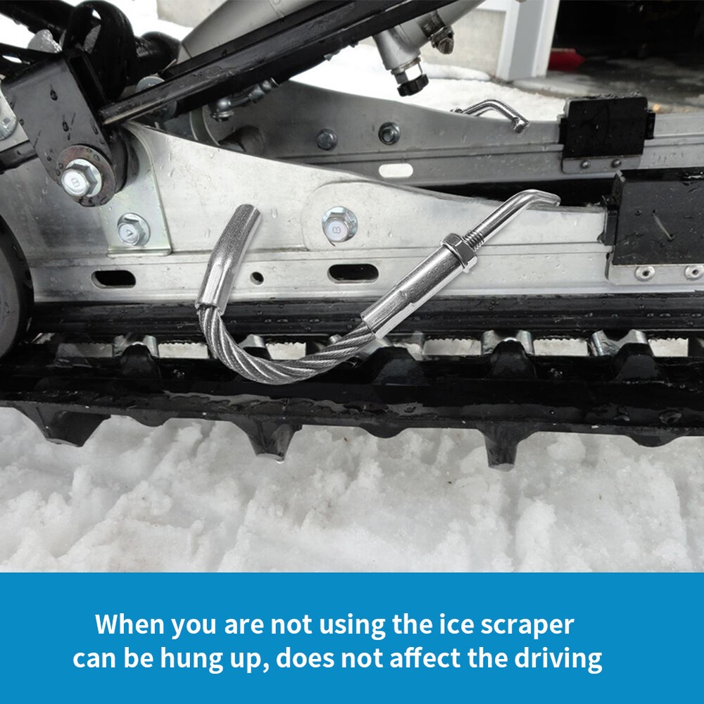 Left+Right Ice Scratchers Carbide Tips Snowmobile Reverse Compatible Universal