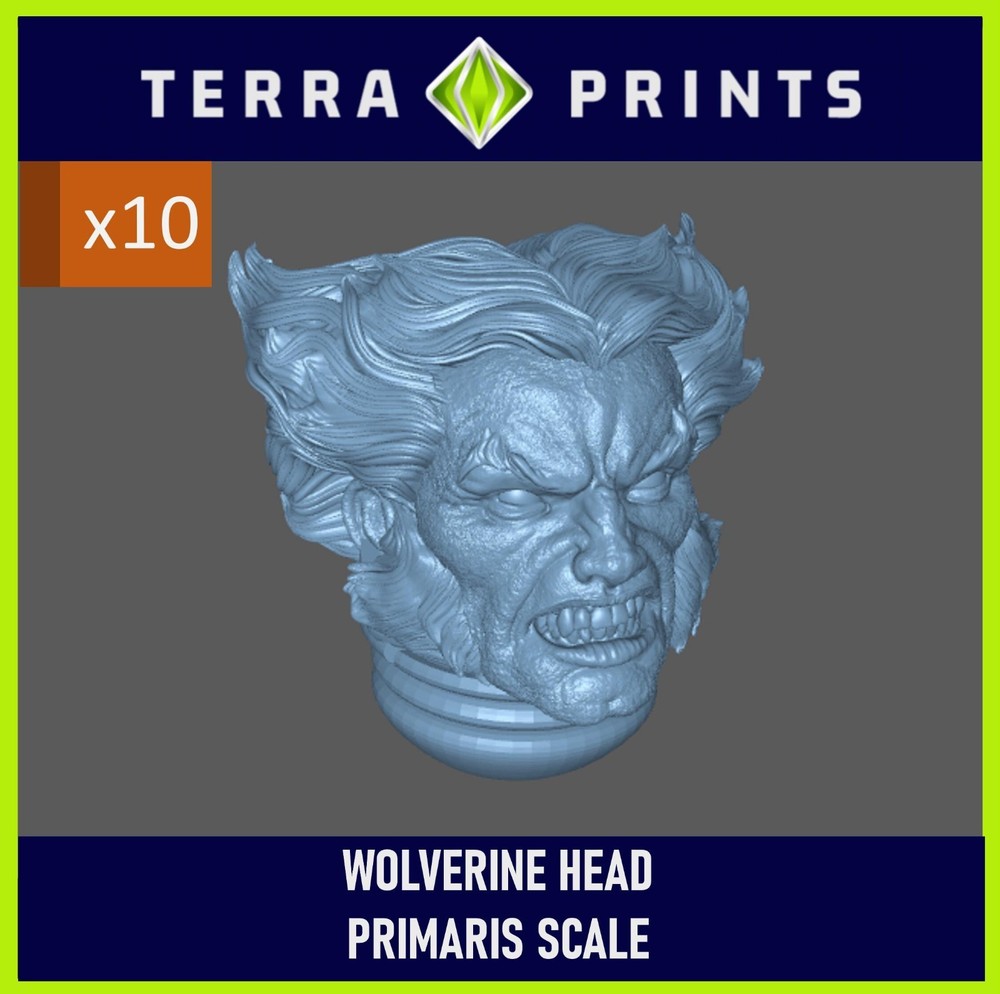 Wolverine Head (10x) compatible with space Primary marines