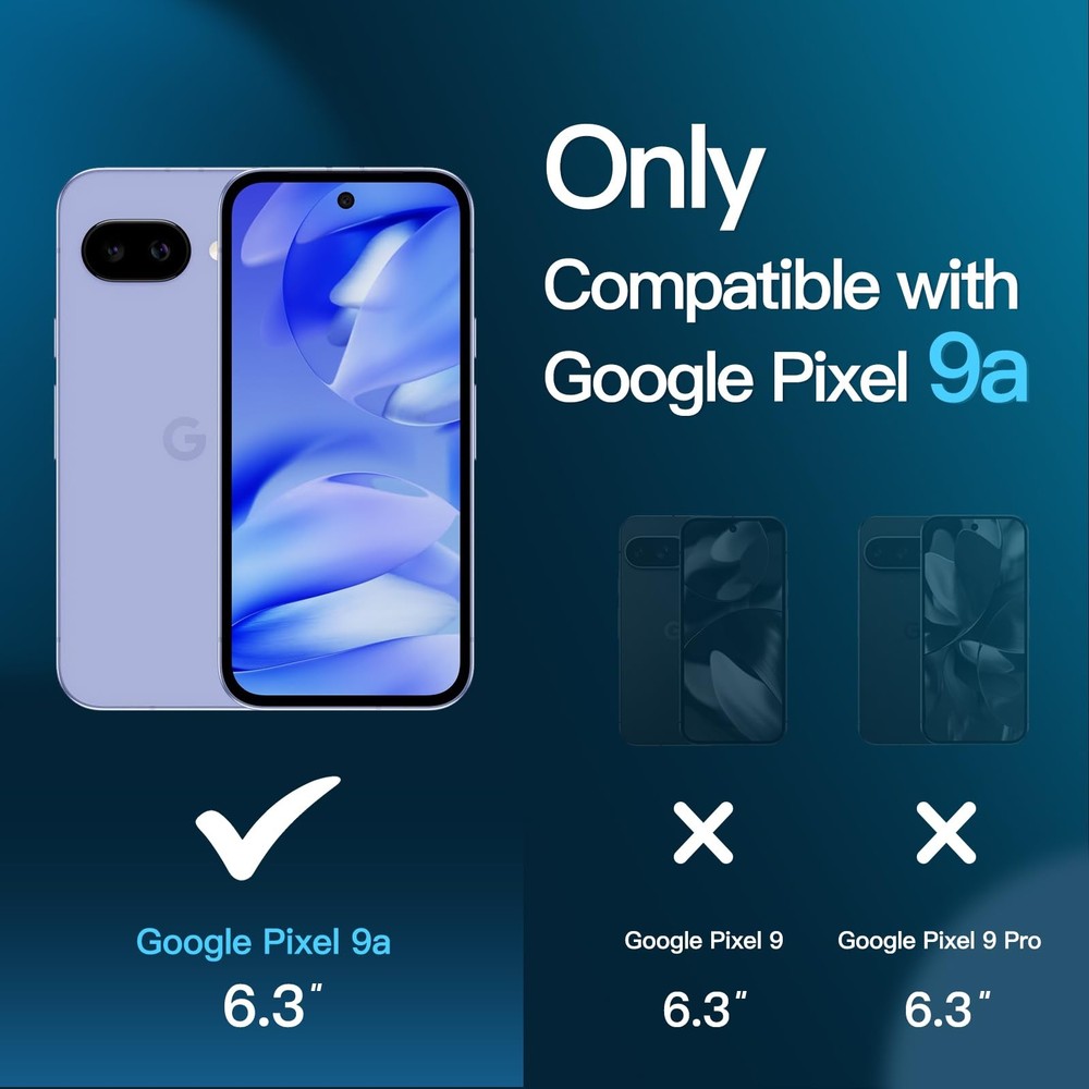 JETech Screen Protector for Google Pixel 9a 6.3-Inch 2025, 9a, Clear