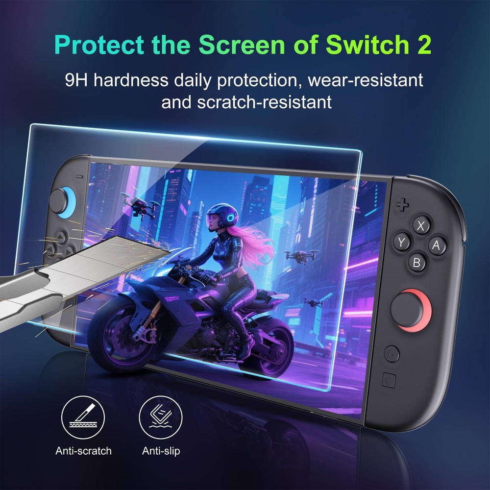 Nintendo Switch 2 - 7.9" Screen Protector - HD Clear with 9H Hardness - 2 Pack