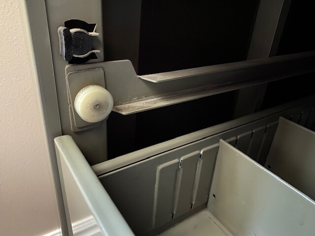 Mid century modern desk drawer roller set steelcase clone