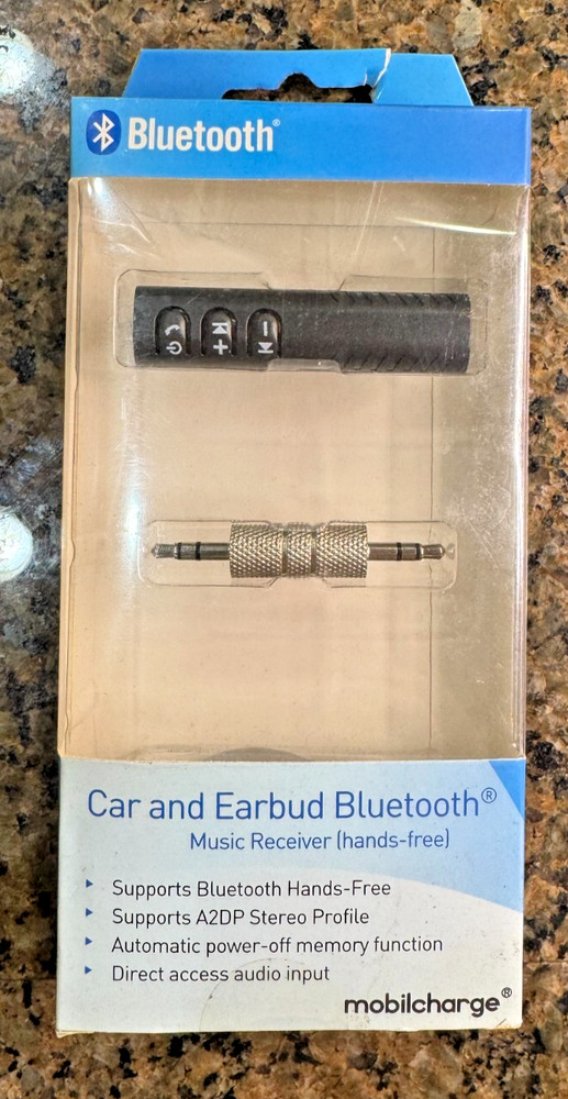 Wireless Bluetooth Receiver 3.5mm AUX Audio Stereo Music Hands Free Car Adapter