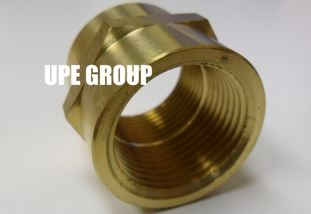 10 PACK BRASS HEX COUPLING 1" COUPLER UNION FITTING ADAPTER AIR FUEL WATER