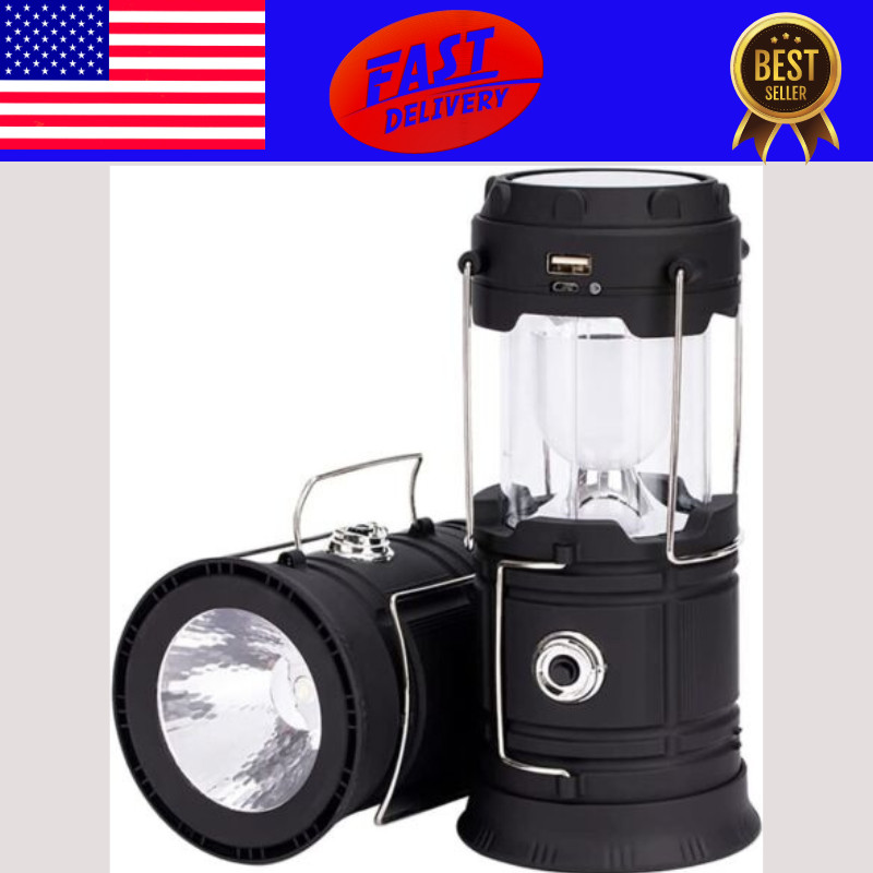 Portable LED Camping Lantern Lamp / Torch USB Rechargeable Flashlight Waterproof