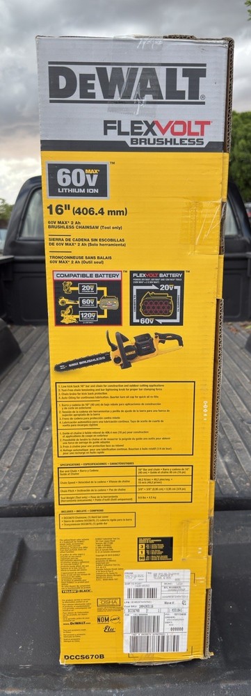 Dewalt DCCS670B FLEXVOLT 60V MAX Cordless Chainsaw (Tool Only)