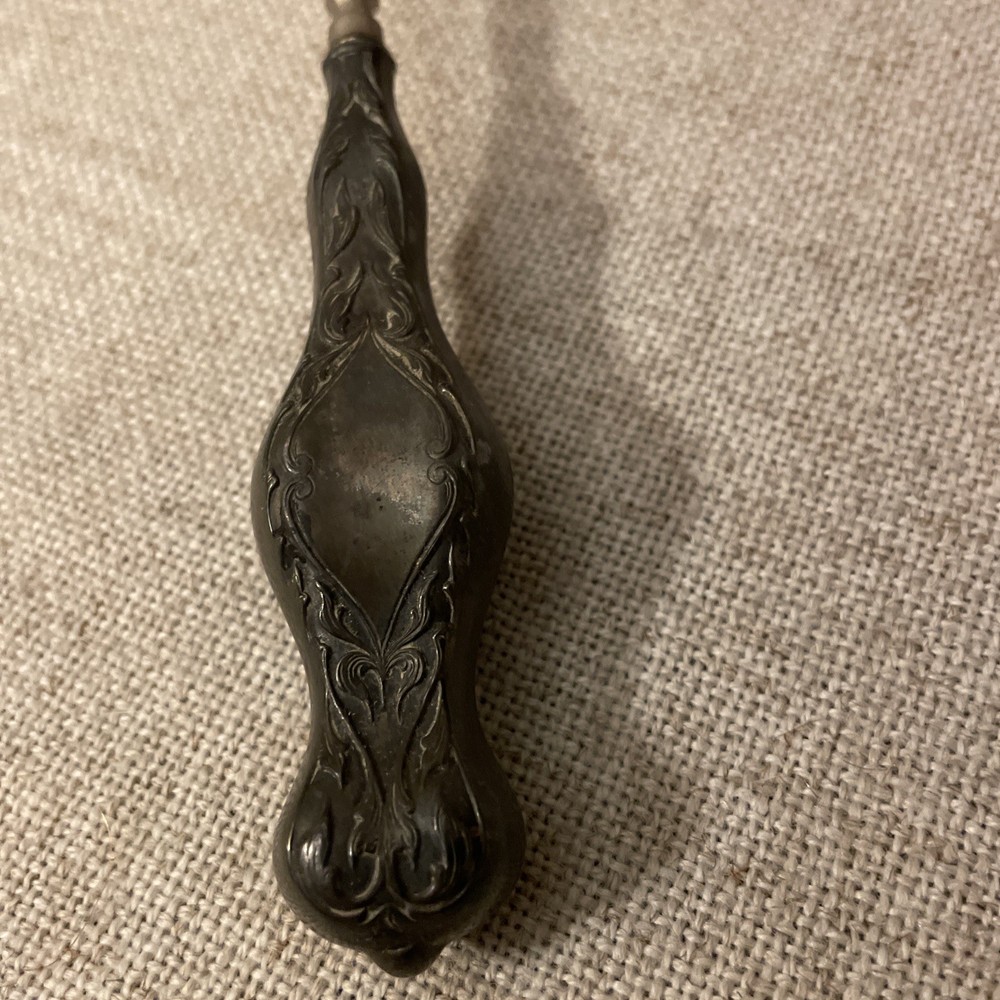 Antique Sterling Silver Button Hook Blackington Monogrammed Ruby 7.75”