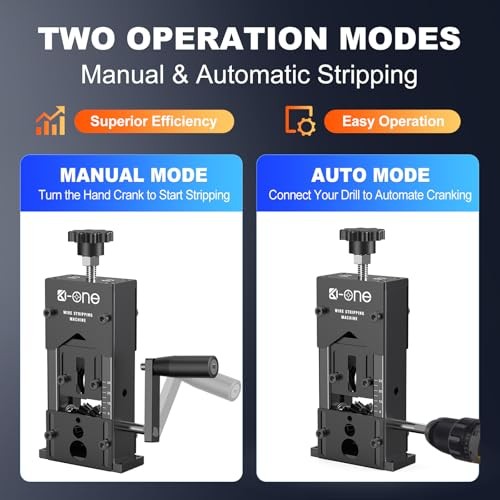 Manual Wire Stripping Machine,0.06"-1.18" Wire Stripping Black