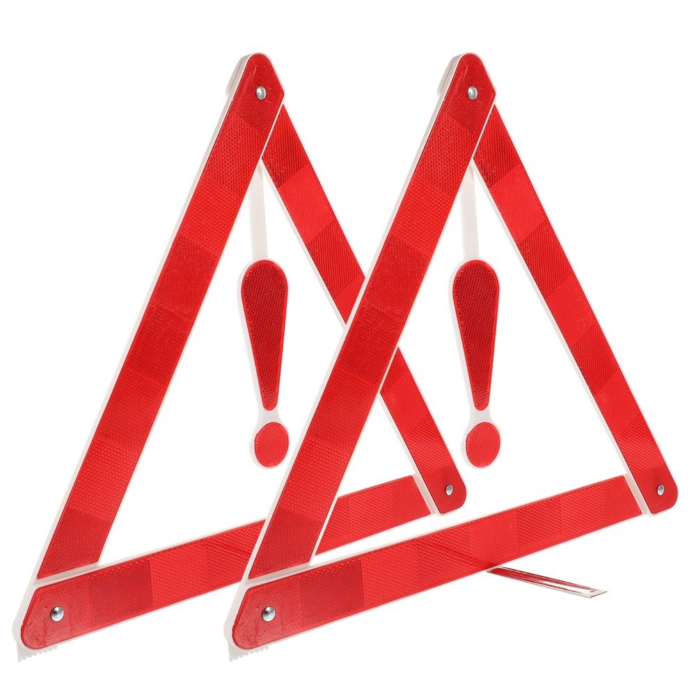 2PCS Reflective Warning Sign Foldable Triangle Car Hazard Breakdown Car Motor