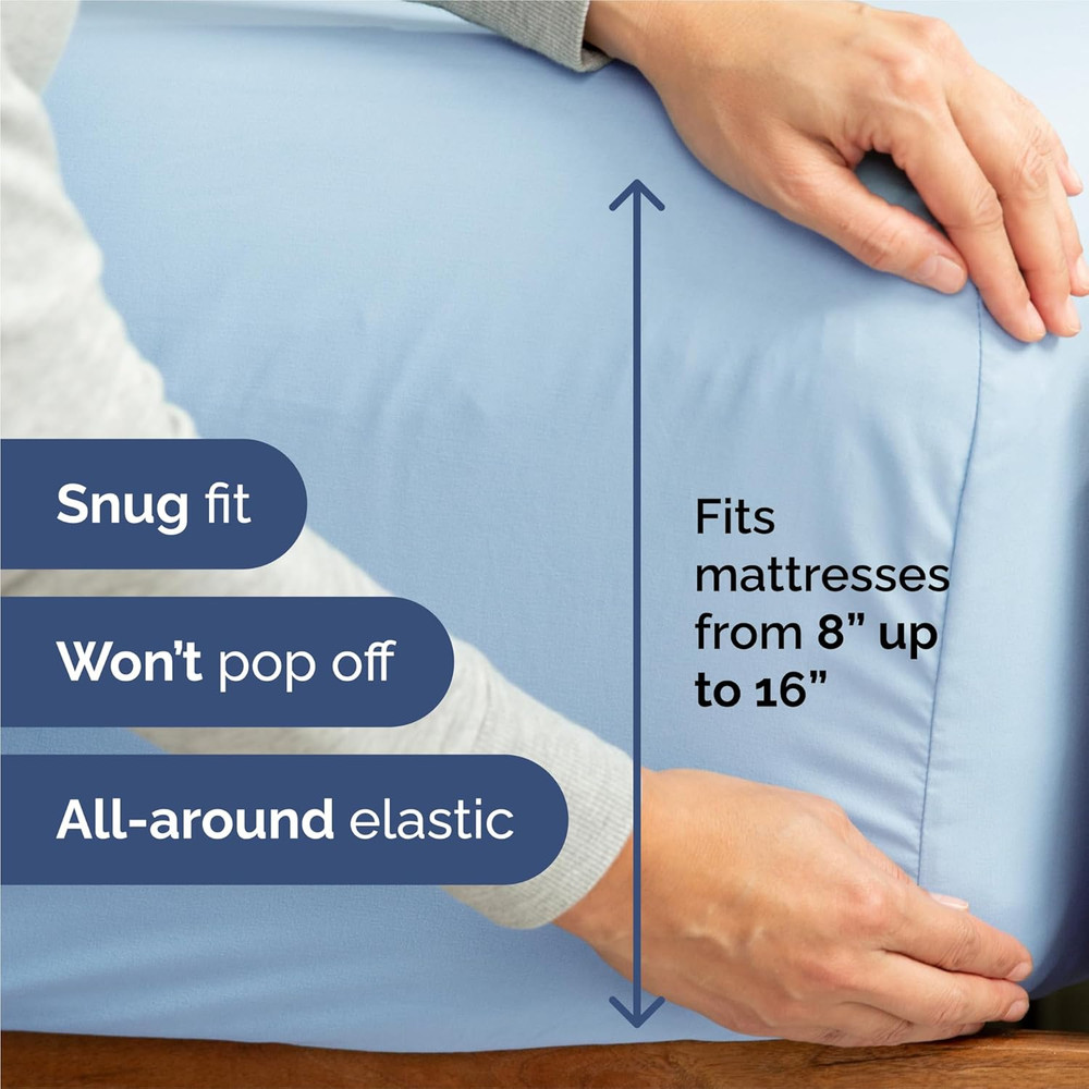 Split King Size 5 Piece Sheet Set - Comfy Breathable & Cooling Bed Sheets Set -
