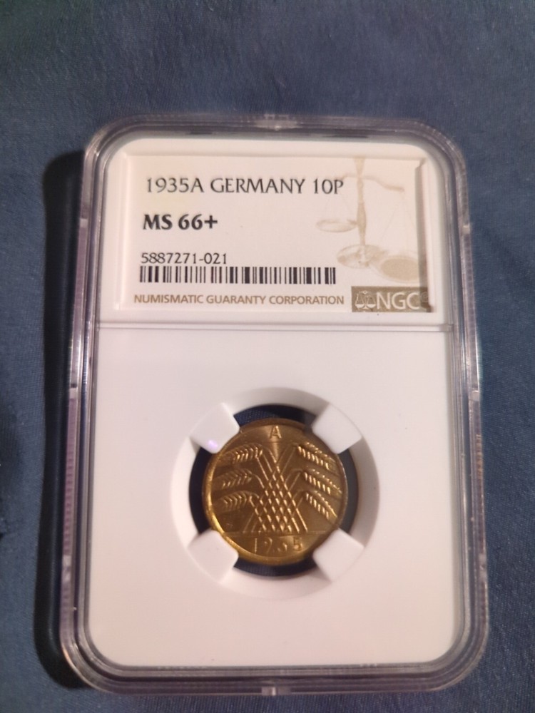 1935 A Germany 10P. Ms 66+