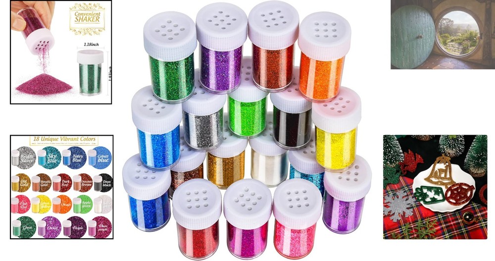 Stunning Multi-Colored Glitter Set - Ideal for Craft Projects & Makeup Looks