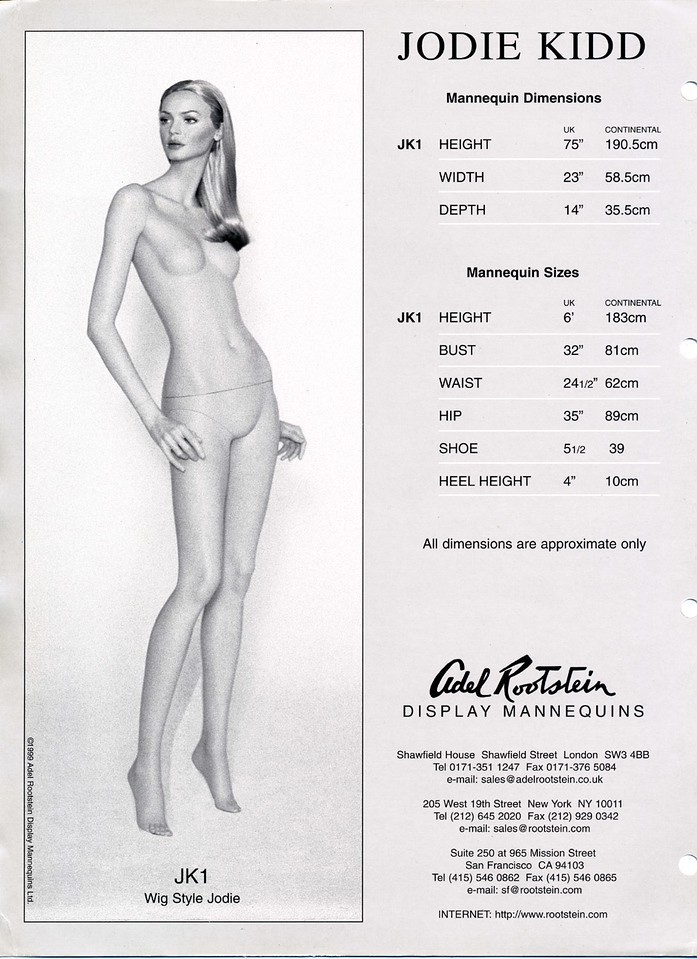JODI KIDD Adel Rootstein Mannequin JK-1 VINTAGE COLLECTIBLE Supermodel GODDESS