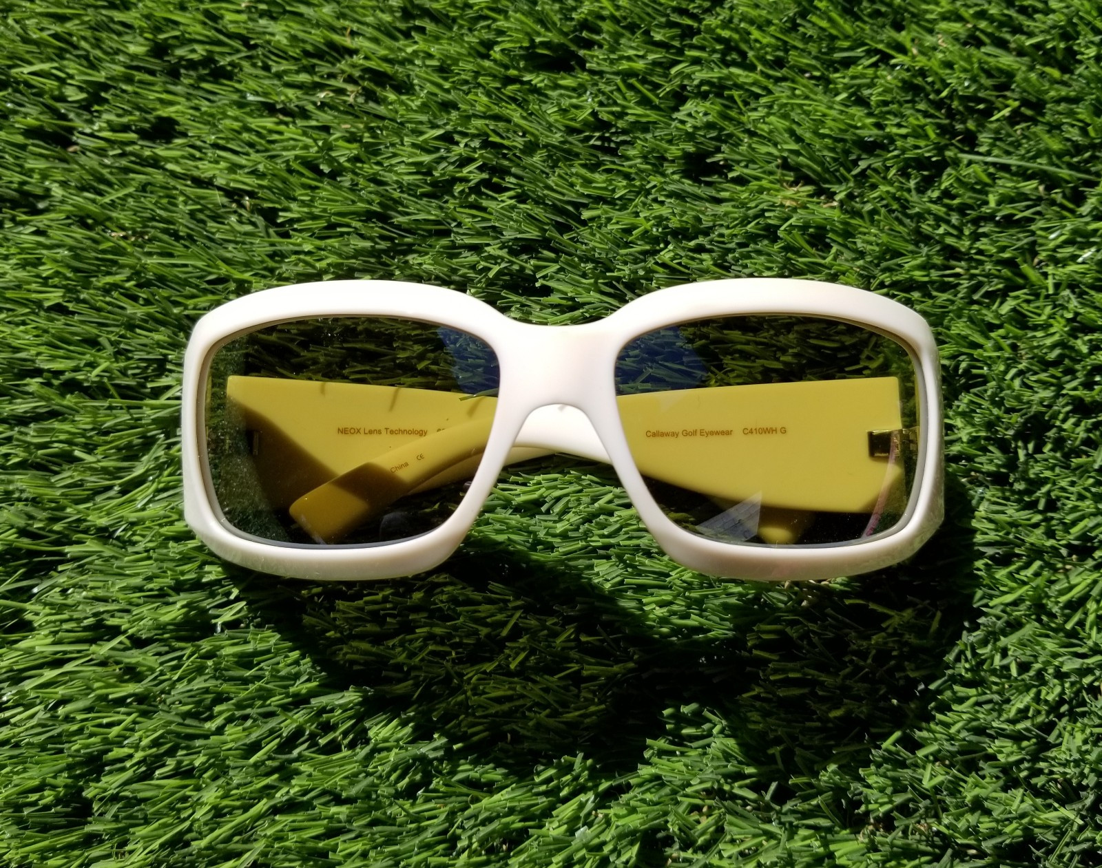 Callaway Ivory Golf Sunglasses Green NEOX Lenses Rhinestones C410WH G RARE