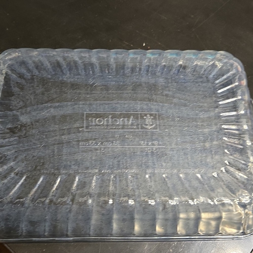 Anchor Glass Rectangular Baking Dish 3 qt 9x13 in Microwave Safe Clear