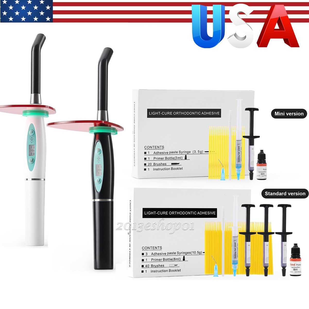 Dental Bracket Braces Glue Ortho Bonding Light Cure Resin/LED Curing Light Lamp
