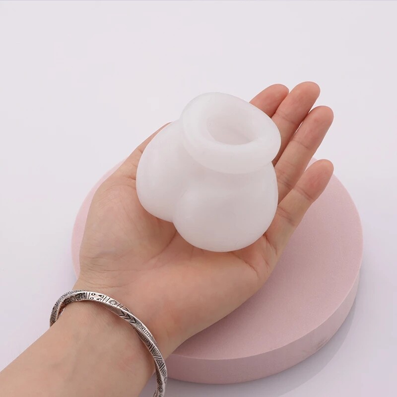 Male Bull Bag Ball Sleeve Stretcher Ox Bullballs Testicle Enhancer Scrotum BDSM