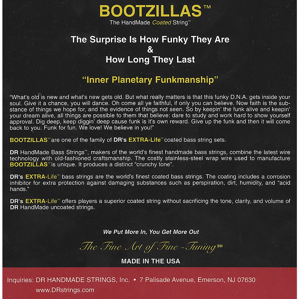 DR Strings BZ5-45 Bootzilla Signature 5-String Bass Strings