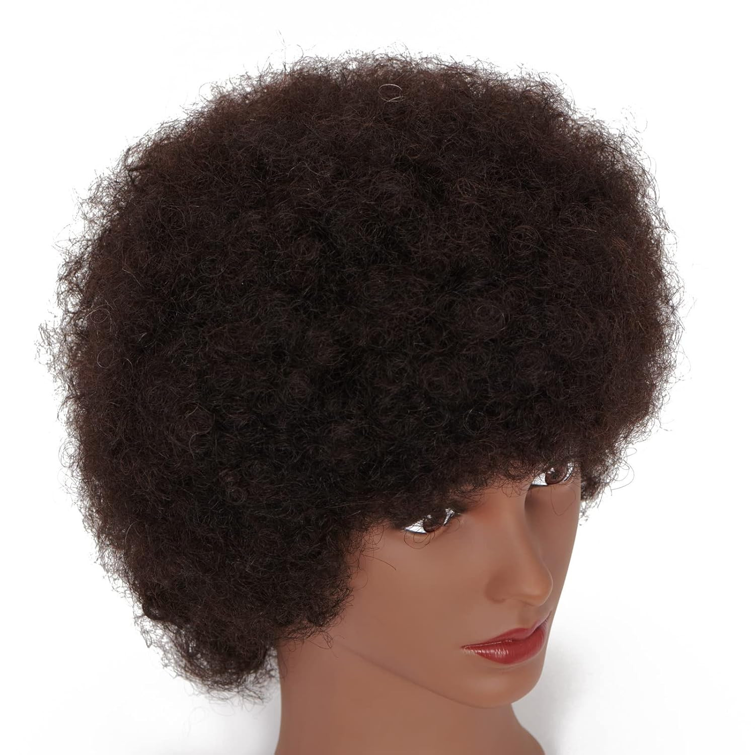 Mannequin Head African American with 100% Human Hair Cosmetology Afro Hair Manik