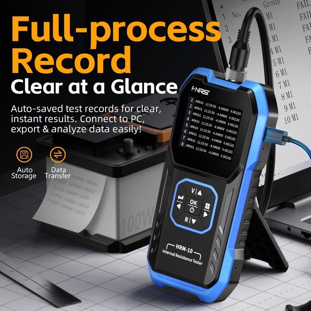 Digital Battery Analyzer HRM-10 with HD Color Display for Precise Measurements